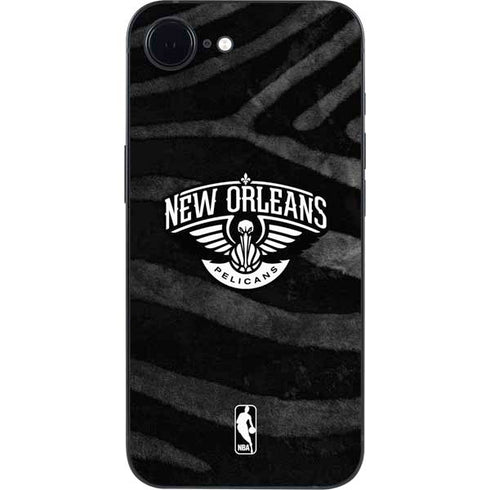 NBA New Orleans Pelicans Black Animal Print iPhone 16e Skin